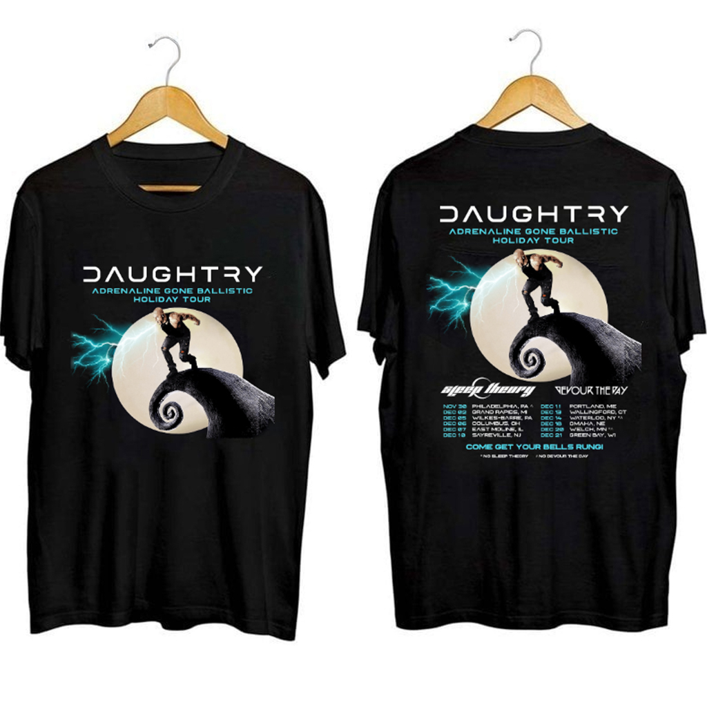 Daughtry Adrenaline Gone Ballistic Tour Shirt Daughtry Merch Gifts For Rock Lovers