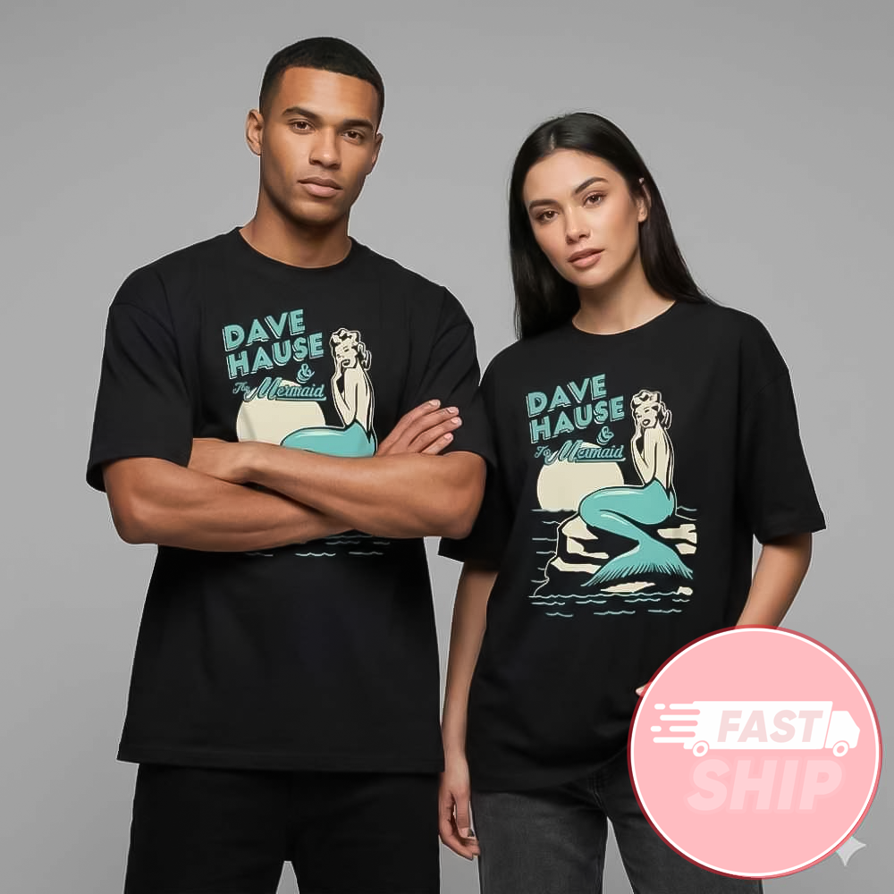 Dave Hause And The Mermaid Cellmates Tour 2026 Mermaid T-Shirt Gifts For Music Lovers