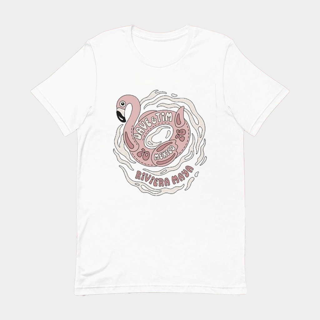 Dave Matthews Band And Tim Reynolds Riviera Maya Mexico At Moon Palace On January 21-24 2026 Flamingo Float T-Shirt