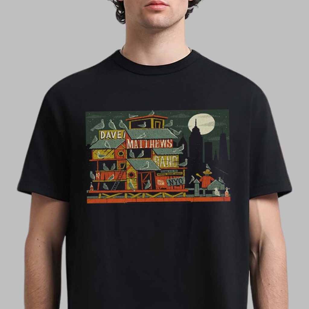 Dave Matthews Band Fall Tour Poster For Show In New York City At Madison Square Garden On November 22 And 23 2024 T-Shirt Music Fan Gifts