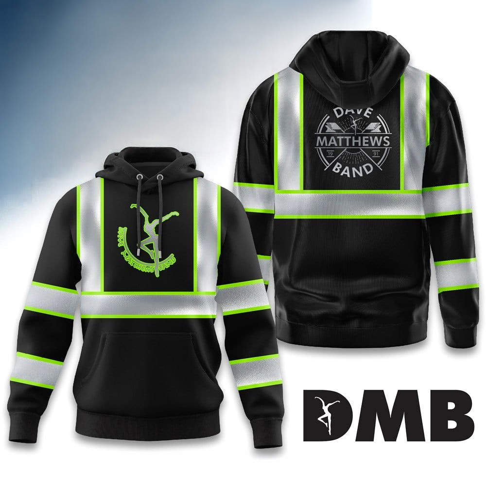 Dave Matthews Band Hi-Vis Safety Hoodie Dave Matthews Merch Birthday Ideas For Him