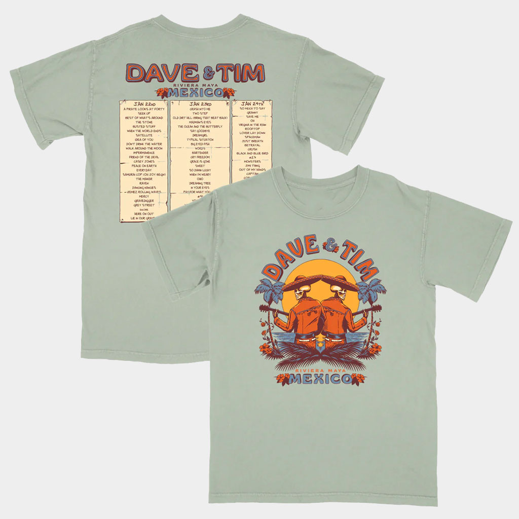 Dave Matthews Band Merch Dave And Tim 2026 Mexico Setlist T-Shirt Dave Matthews Shirt Fan Gifts