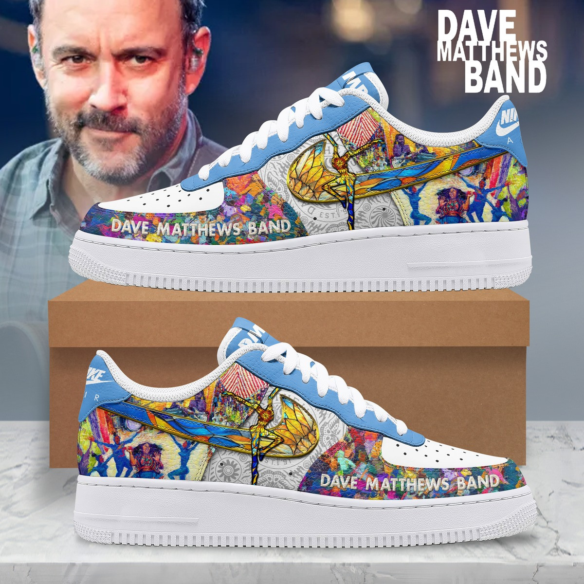 Dave Matthews Band Nike AF1 Shoes Gifts For Band Fans