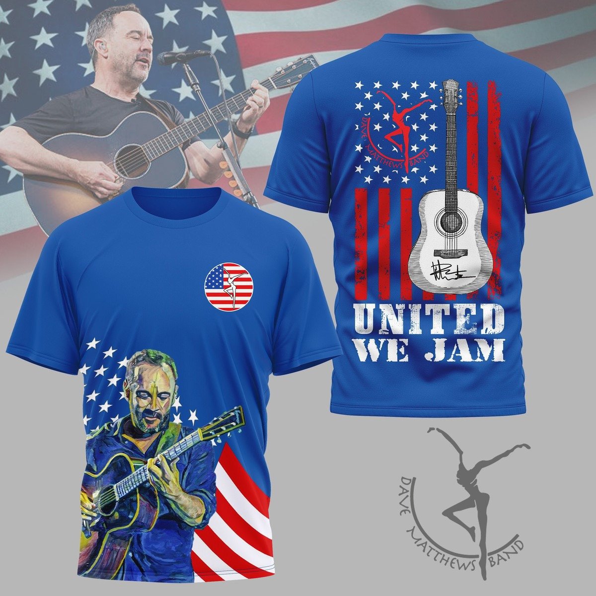Dave Matthews Band United We Jam T-Shirt Gifts For Music Lovers
