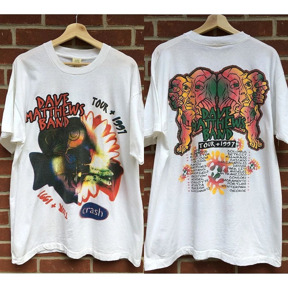 Dave Matthews Band Vintage 1997 Tour T-Shirt Classic Concert Merch Best Gift For Music Fans