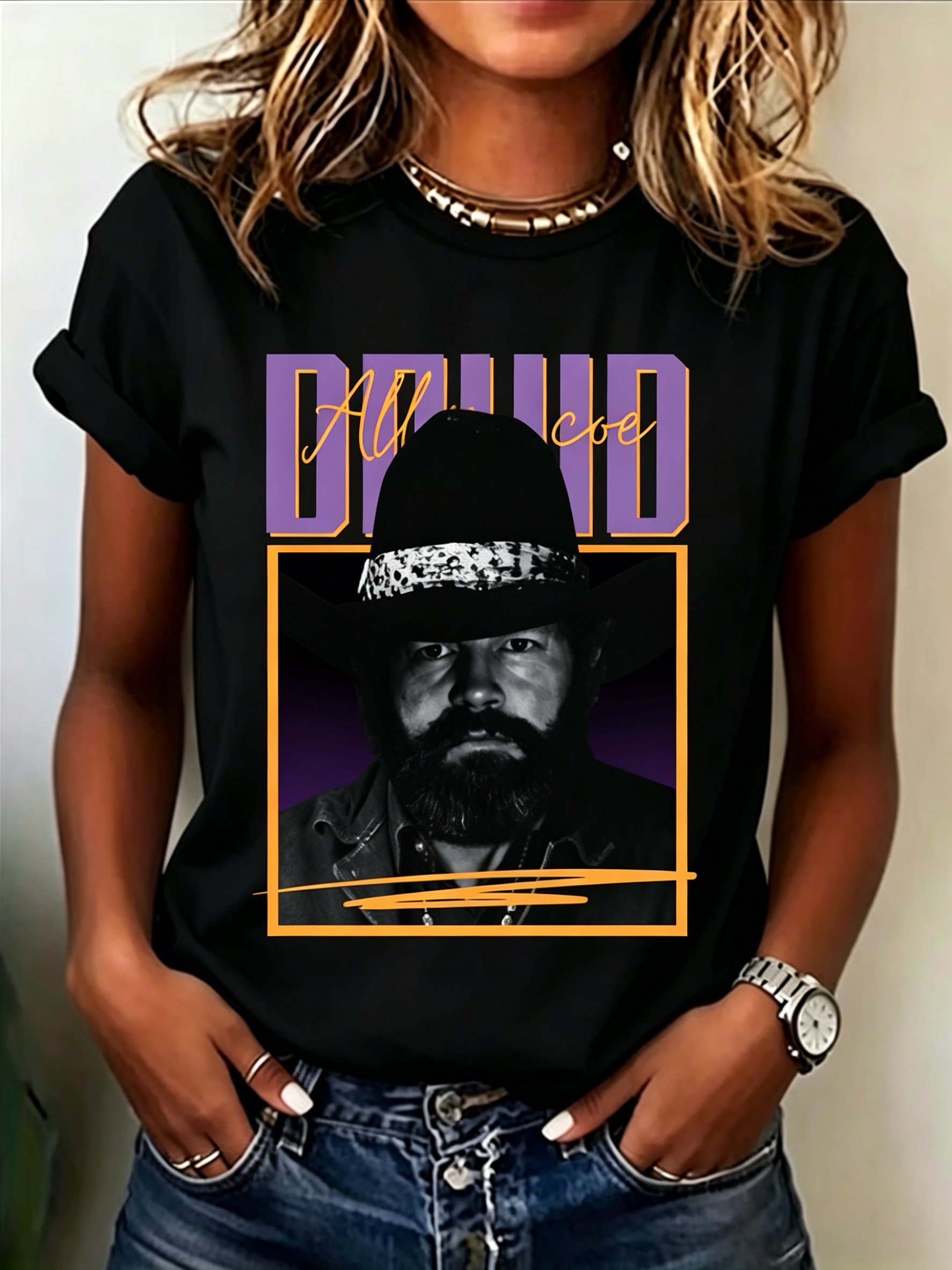 David Allan Coe Merch BRUNO All I Coe T-Shirt Gift For Music Fans