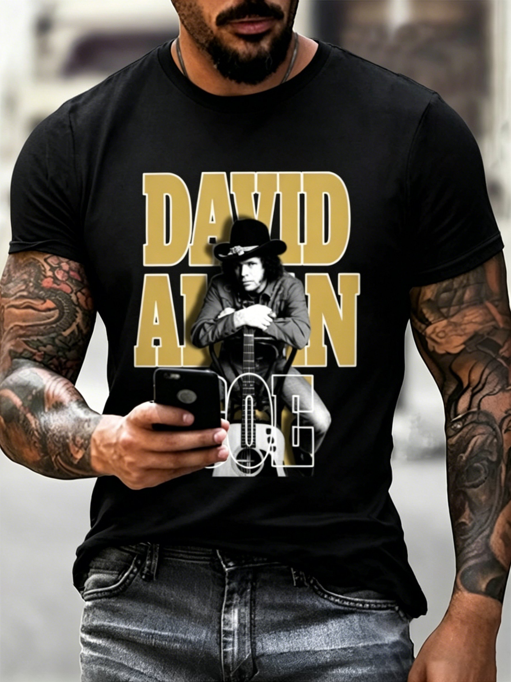 David Allan Coe Merch Rhinestone Cowboy David Allan Coe T-Shirt Gift For Music Lovers