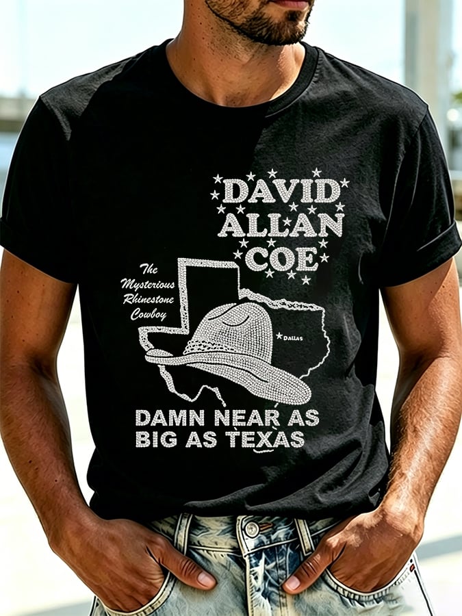 David Allan Coe Merch The Mysterious Rhinestone Cowboy T-Shirt Gifts For Husband