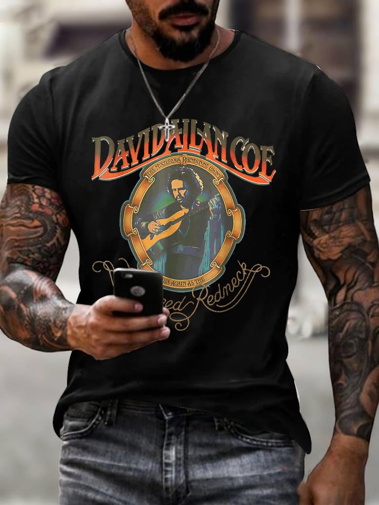 David Allan Coe Merch The Mysterious Rhinestone Cowboy T-Shirt Music Enthusiast Gift