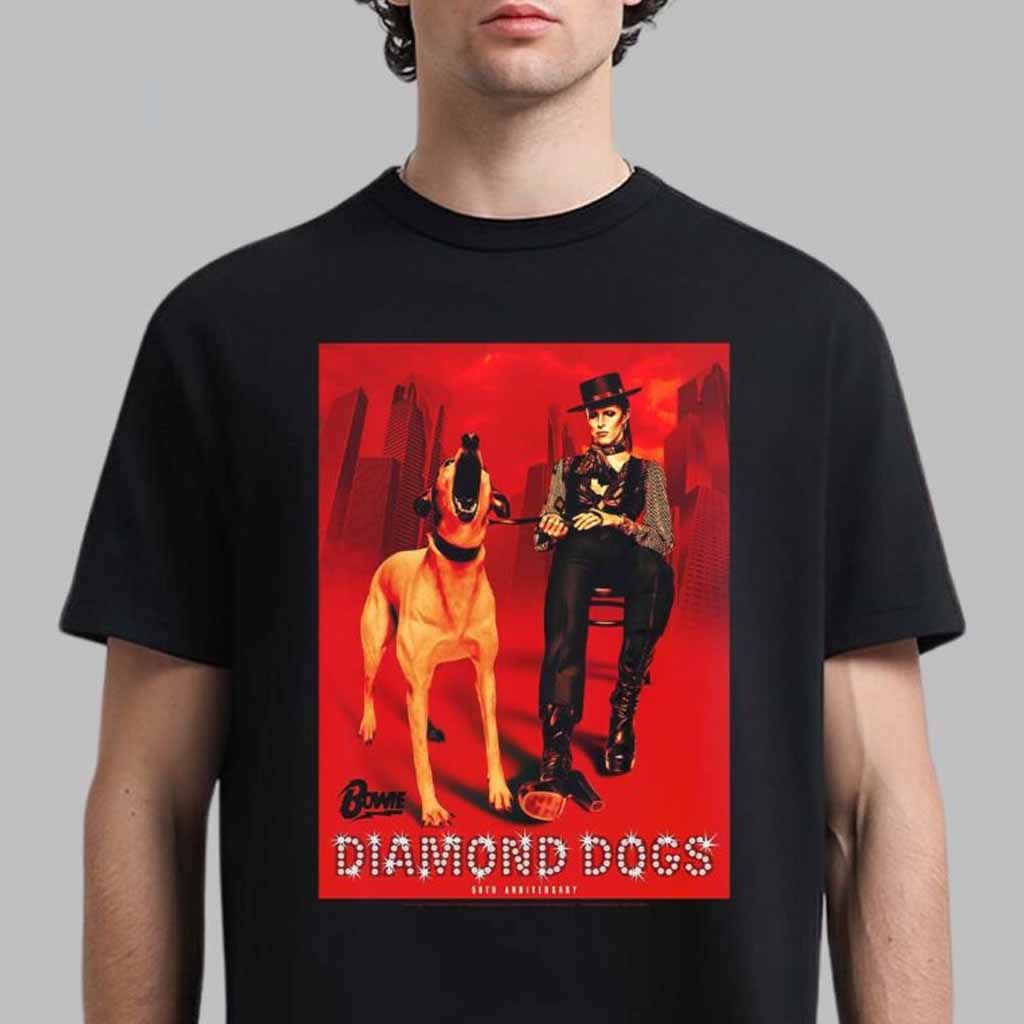 David Bowie Diamond Dogs 50th Anniversary Poster T-Shirt David Bowie Merch Gifts For Friends David Bowie Diamond Dogs 50th Anniversary Poster T-Shirt David Bowie Merch Gifts For Friends