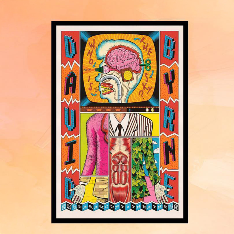 David Byrne Merch Seattle WA November 11 13 2025 Concert Poster Best Gifts For Music Lovers