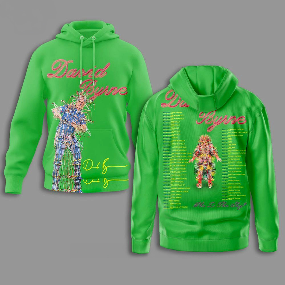 David Byrne Who Is The Sky Tour Hoodie David Byrne Merch Gifts For Music Lovers