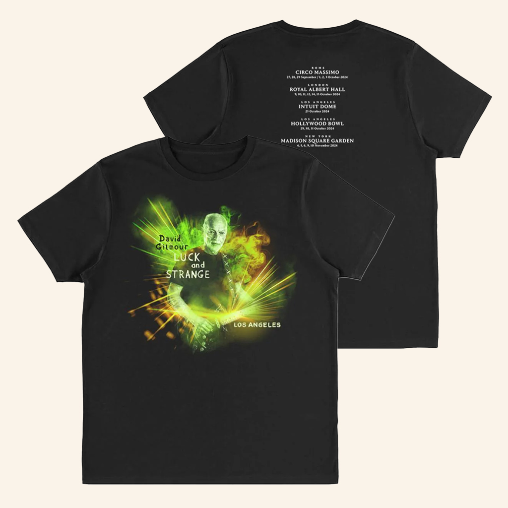 David Gilmour Merch Luck And Strange Tour LA T-Shirt Cool Gifts For Music Lovers David Gilmour Merch Luck And Strange Tour LA T-Shirt Cool Gifts For Music Lovers