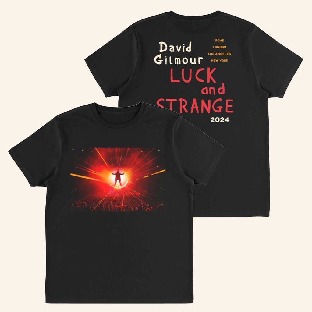 David Gilmour Merch Luck And Strange Tour Stage Shot T-Shirt Gifts For Music Fans