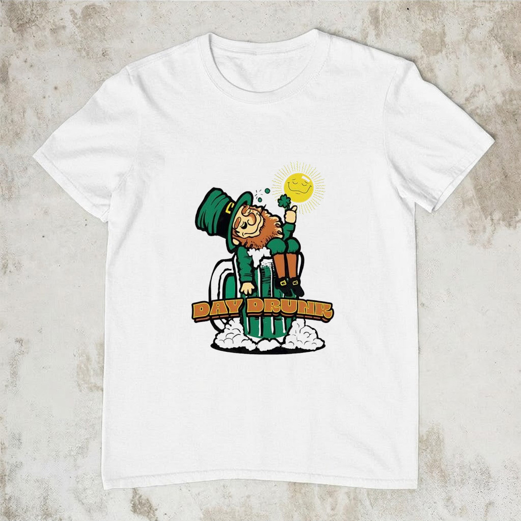 Day Drunk Leprechaun T-Shirt St Patricks Day Beer Drinking Funny Holiday Apparel Gift For Party Lovers