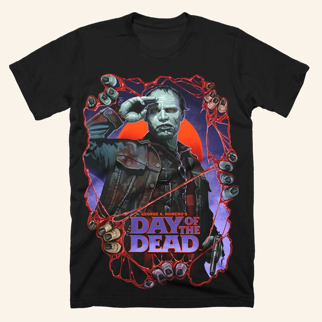 Day Of The Dead Bub Salute T-Shirt Halloween Graphic Tees Good Gifts For Boyfriend Day Of The Dead Bub Salute T-Shirt Halloween Graphic Tees Good Gifts For Boyfriend