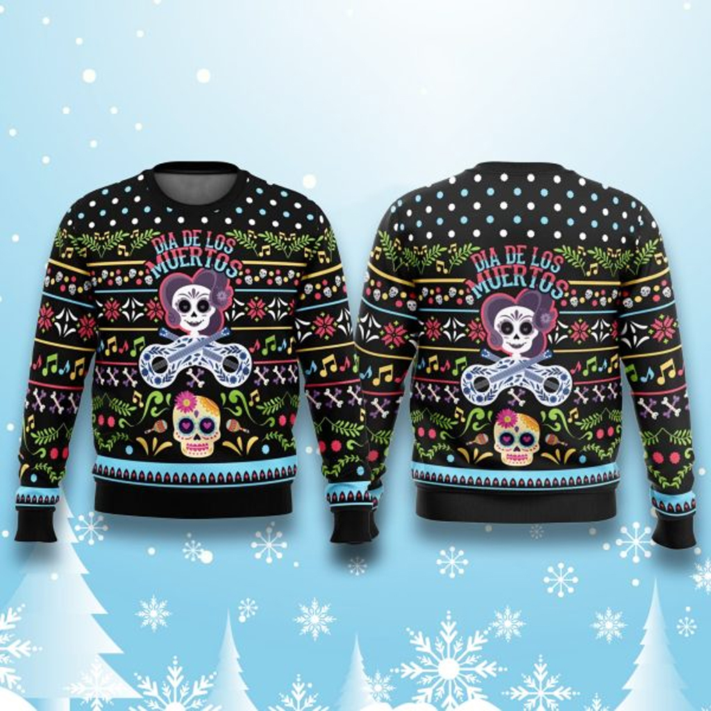 Day Of The Dead Skull Christmas Ugly Sweater Christmas Present Ideas For Her Day Of The Dead Skull Christmas Ugly Sweater Christmas Present Ideas For Her