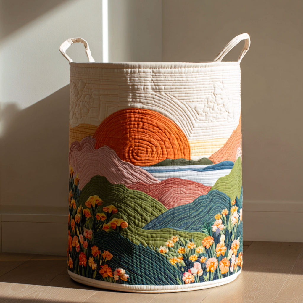Daybreak Dreams Quilted Laundry Basket Graduation Merch Gift