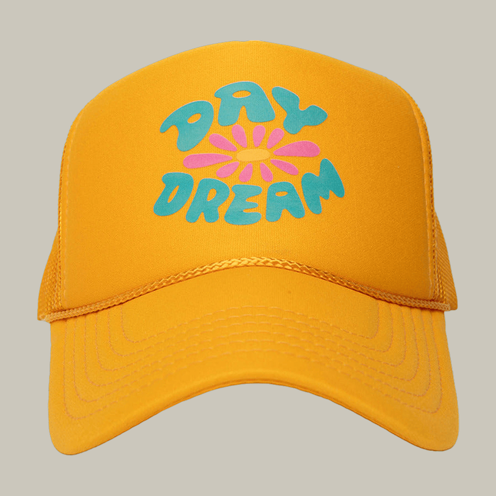 Daydream Flower Mesh Trucker Hat Retro Inspired Design Hat Positive Gift Ideas