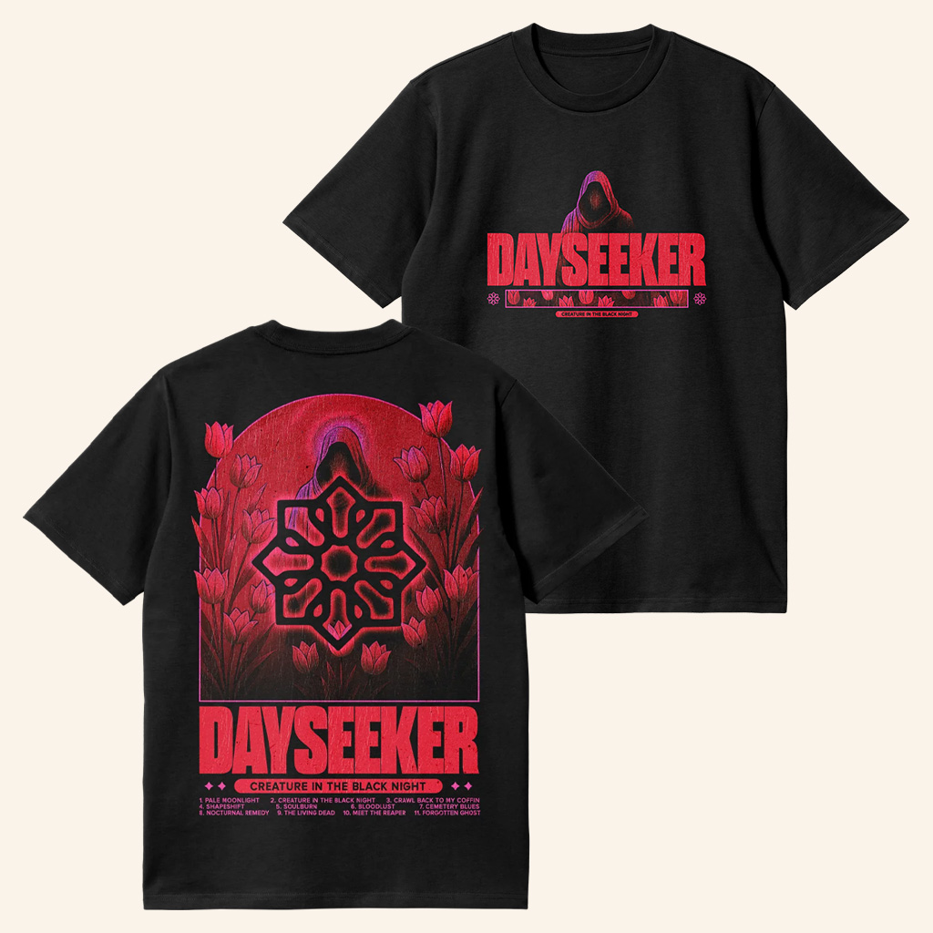 Dayseeker Merch Creature Tracklist T-Shirt Cool Gifts For Music Lovers Dayseeker Merch Creature Tracklist T-Shirt Cool Gifts For Music Lovers