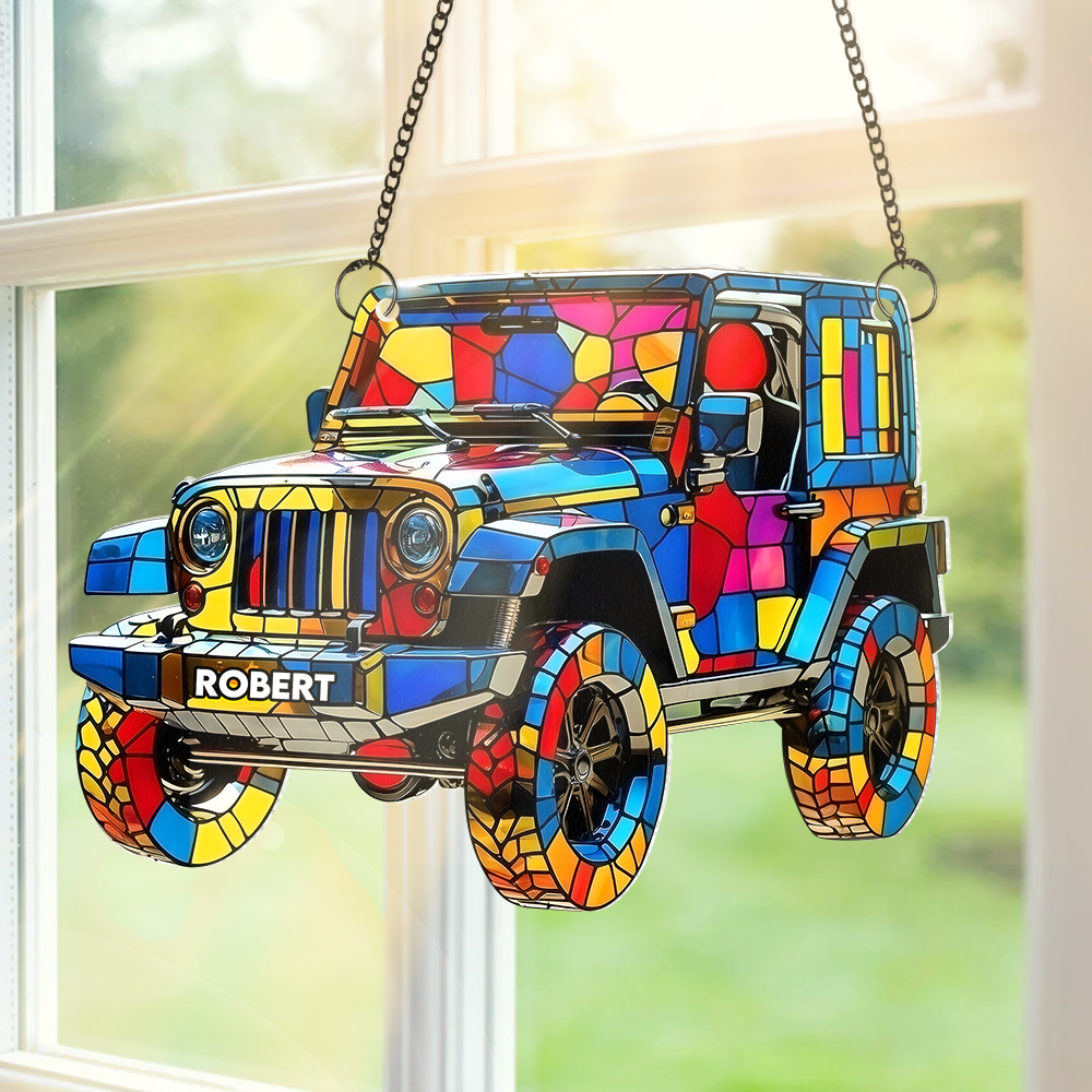Dazzling Adventure Car Suncatcher - Personalized Gifts For Off-road Lovers - Fun Holiday Ornament Gift Dazzling Adventure Car Suncatcher - Personalized Gifts For Off-road Lovers - Fun Holiday Ornament Gift