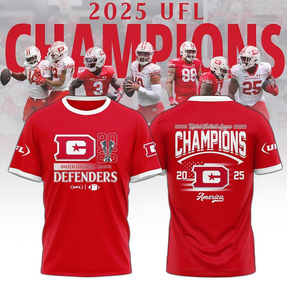 DC Defenders UFL 2025 Champions T-Shirt UFL Gifts For Fans
