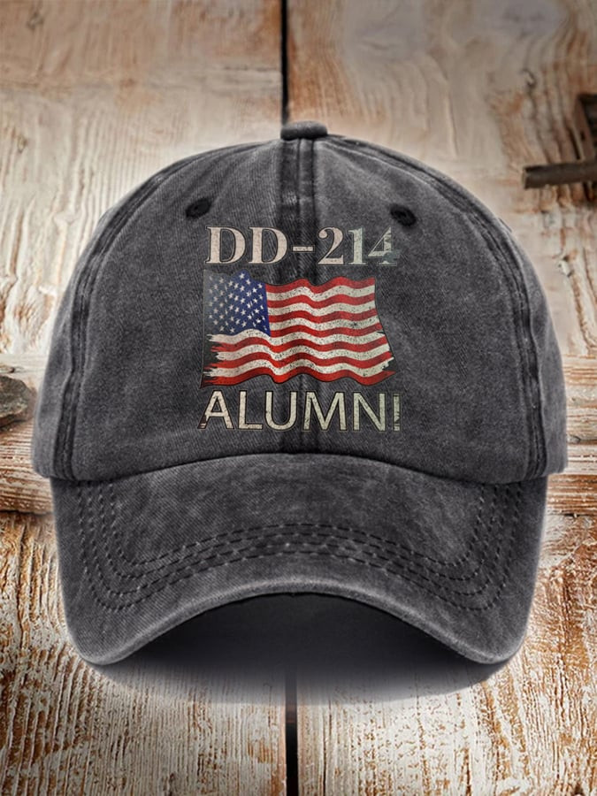DD 214 Alumni Hat American Flag Baseball Cap Patriotic Gifts For Veterans