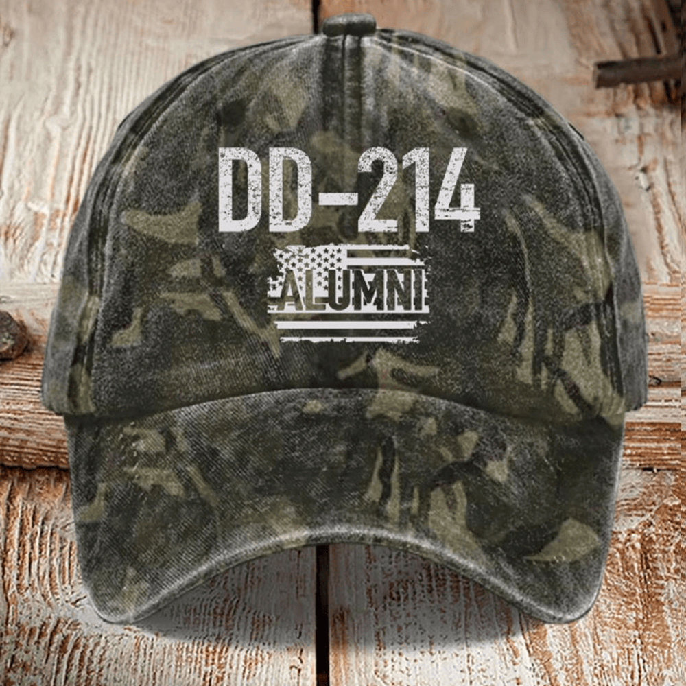 DD 214 Alumni Veteran Camo Hat DD 214 Baseball Cap Christmas Gifts For Veterans
