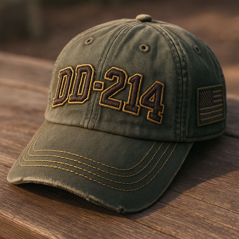 DD 214 Alumni Vintage Hat American Flag Baseball Cap Xmas Gifts For Military