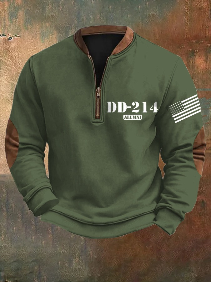 Dd 214 Alumni Zip Collar Sweatshirt Patriotic Apparel Gifts For Veterans