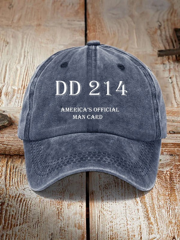 DD 214 America's Official Man Card Hat DD 214 Alumni Cap Unique Veteran Gifts