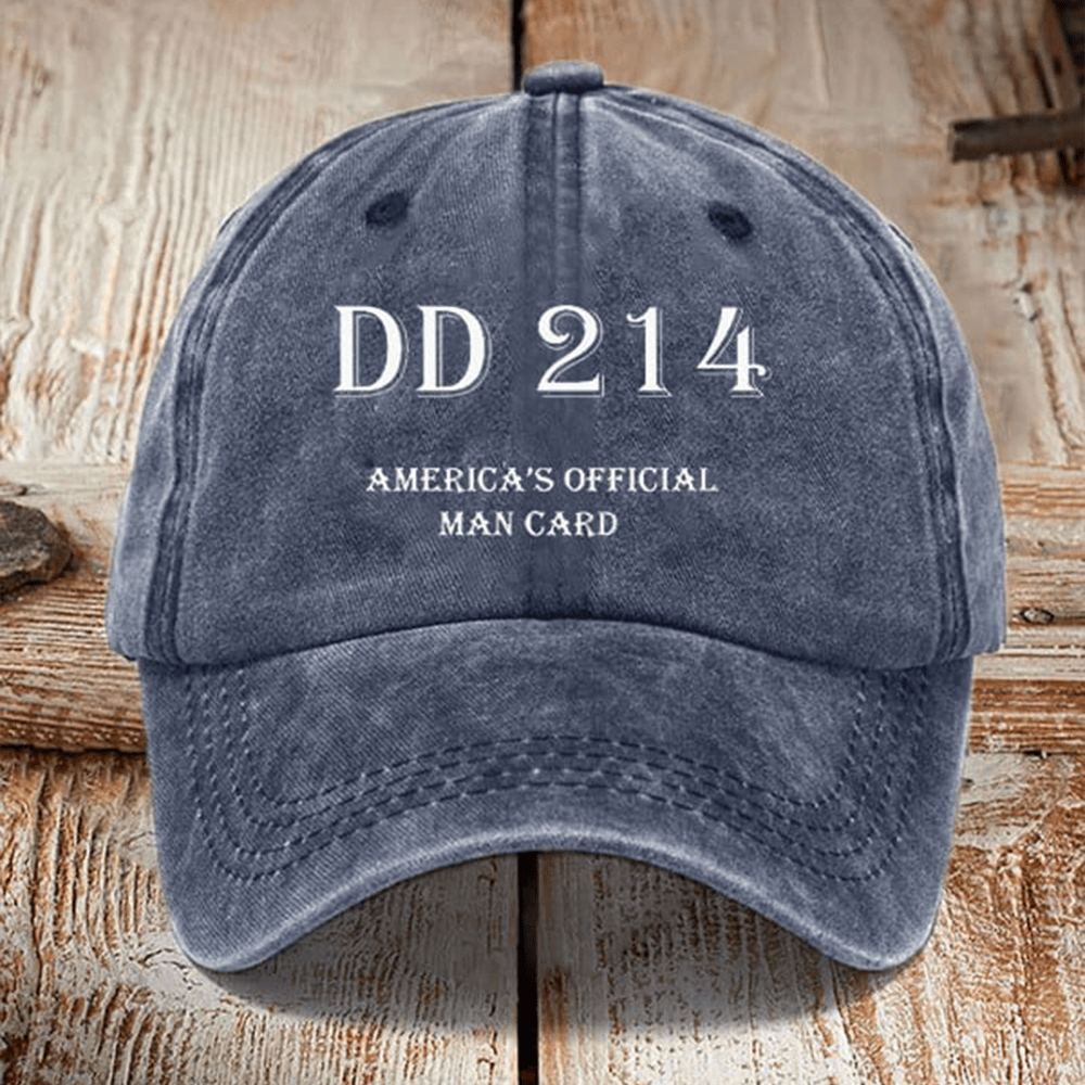 DD 214 America's Official Man Card Hat DD 214 Merch Christmas Gifts For Veterans