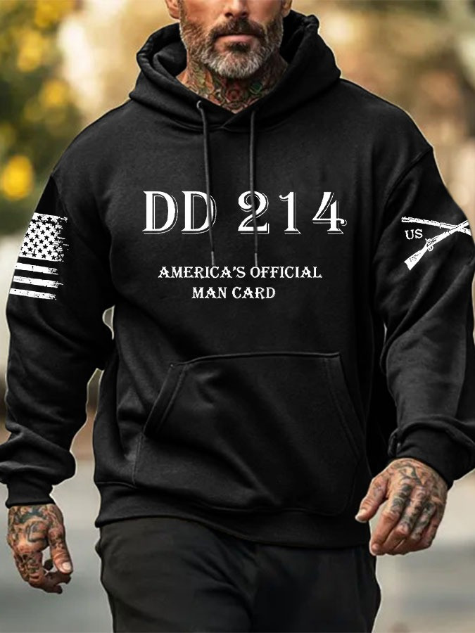 Dd 214 America's Official Man Card Hoodie Pride Veterans Hoodie Gifts For Father
