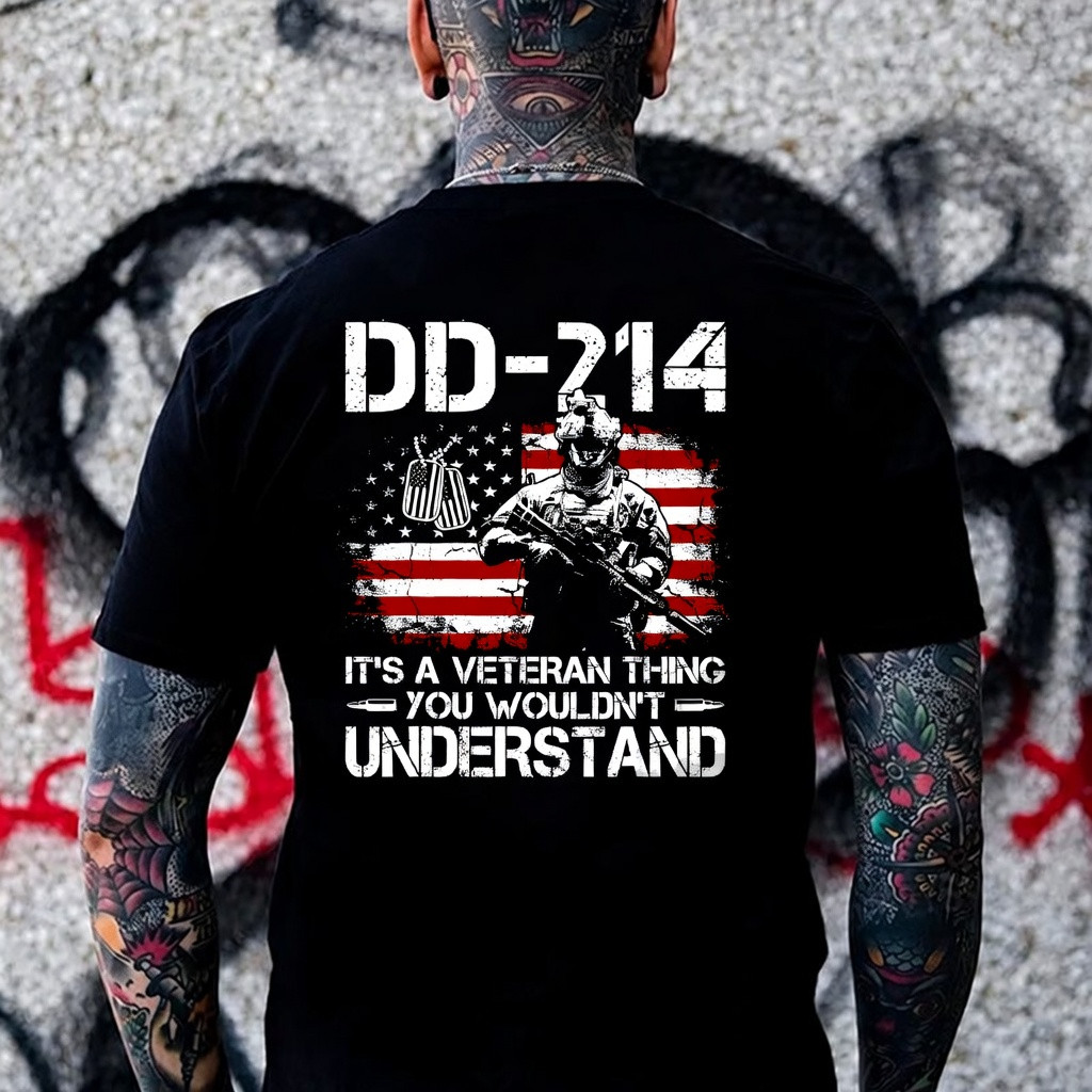 DD-214 T-Shirt It's A Veteran Thing You Wouldn't Understand Apparel Dad Gift