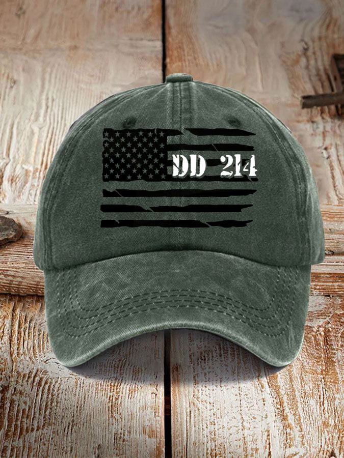 DD 214 Veteran Hat American Flag DD 214 Man Card Hat Unique Veteran Gifts