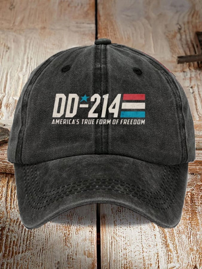 DD 214 Veteran Hat America's True Form Of Freedom Patriotic Cap Veteran Gift Ideas