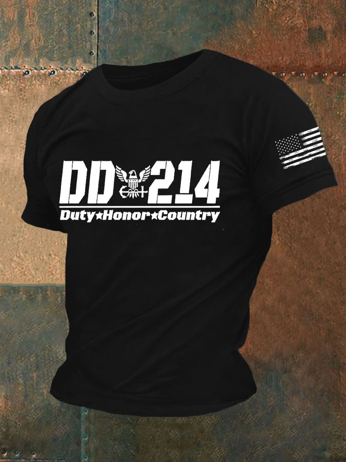 DD 214 Veteran T-Shirt Duty Honor Country DD-214 Apparel Gifts For Men