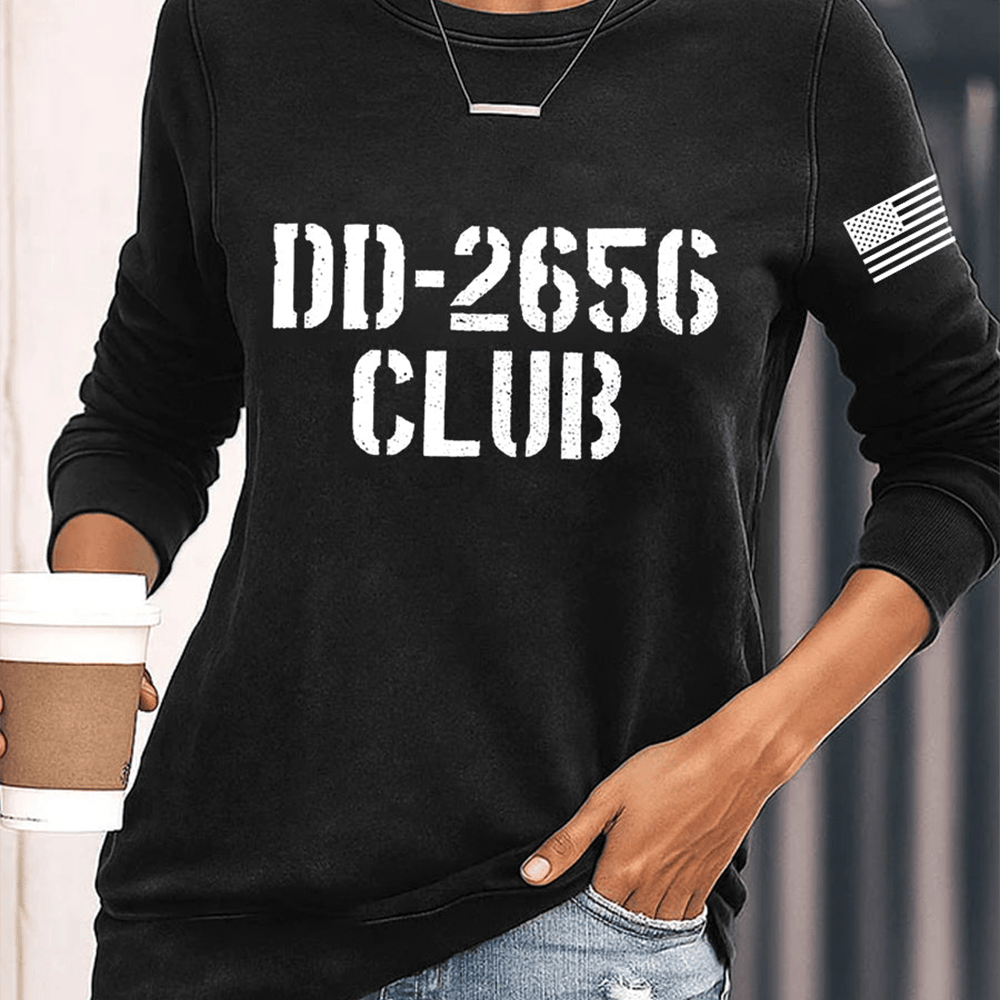 DD 2656 Club Lest We Forget Sweatshirt Military Retirement Clothing Patriotic Veteran Gifts