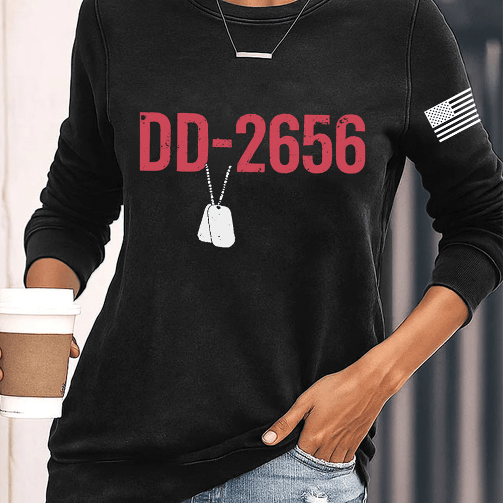 DD 2656 Veteran Sweatshirt American Flag DD 2656 Apparel Gift Ideas For Veteran Wife