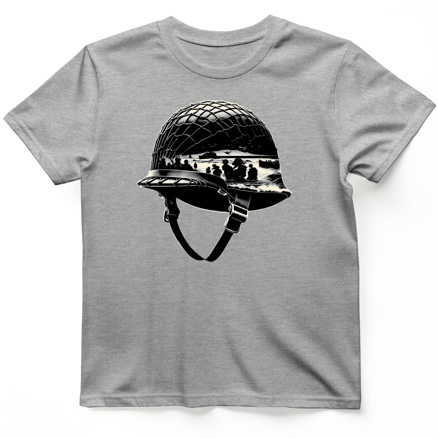 DDay Helmet T-Shirt Veteran Themed Trendy Clothes Gift Ideas For Military