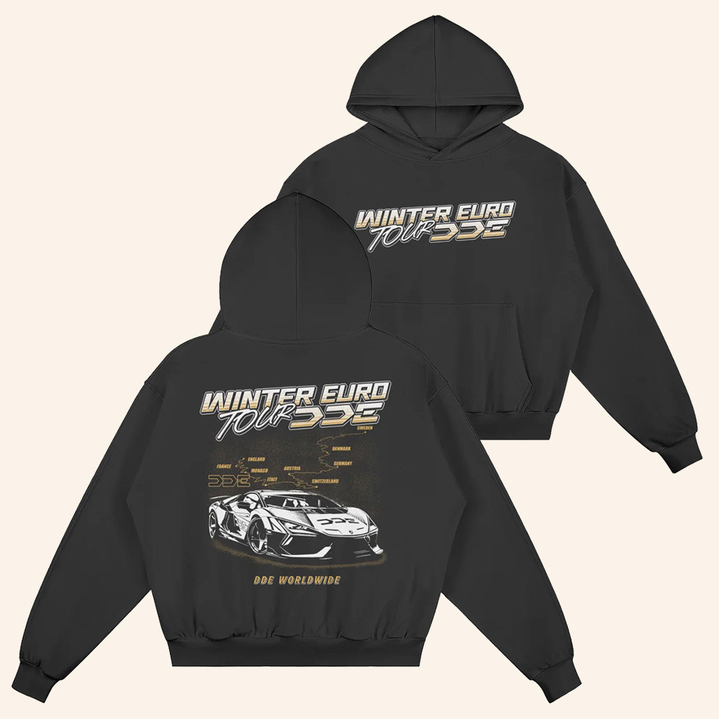 DDE Merch Garage Merch Winter Euro Tour Hoodie Unique Gifts For Husband