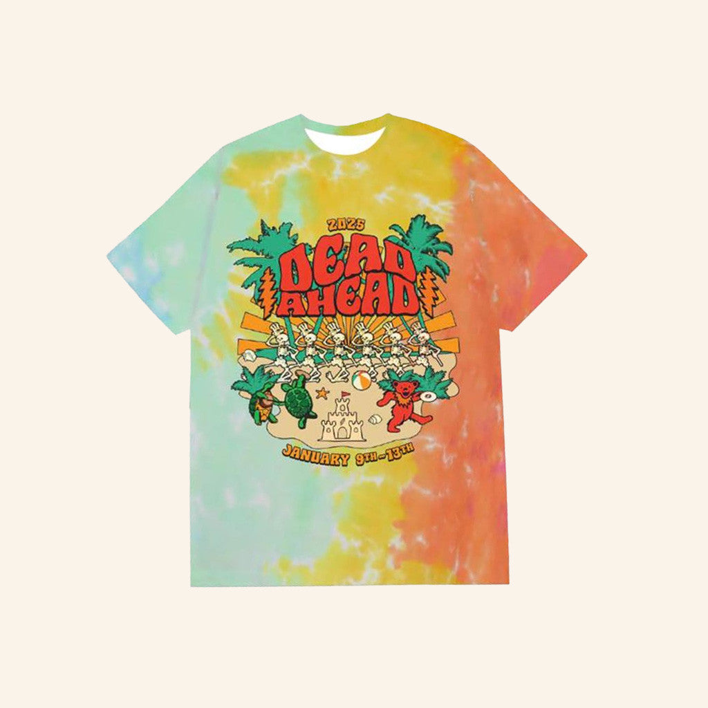 Dead Ahead Festival Merch Tie-Dye Beach Party T-Shirt Gifts For Friends Dead Ahead Festival Merch Tie-Dye Beach Party T-Shirt Gifts For Friends