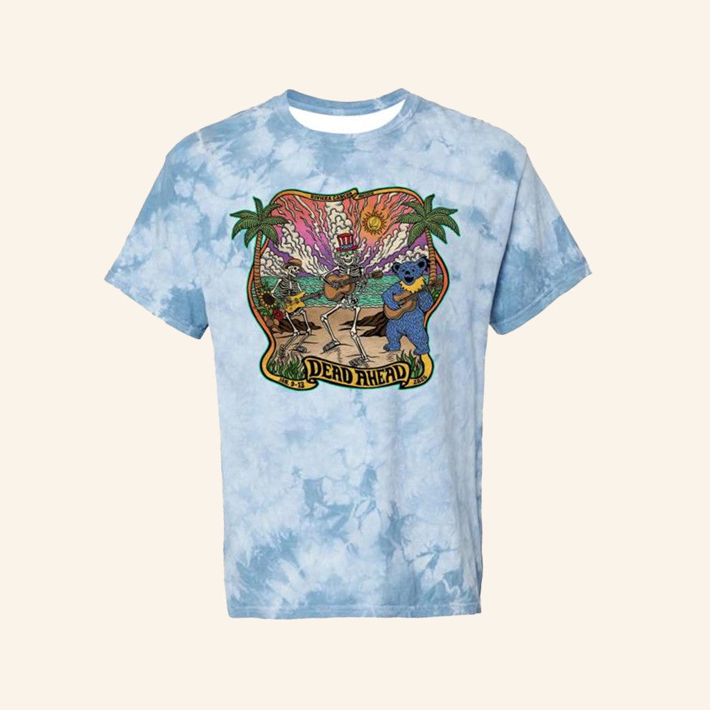 Dead Ahead Festival Merch Tie Dye Guitar Trio T-Shirt Gifts For Brother Dead Ahead Festival Merch Tie Dye Guitar Trio T-Shirt Gifts For Brother