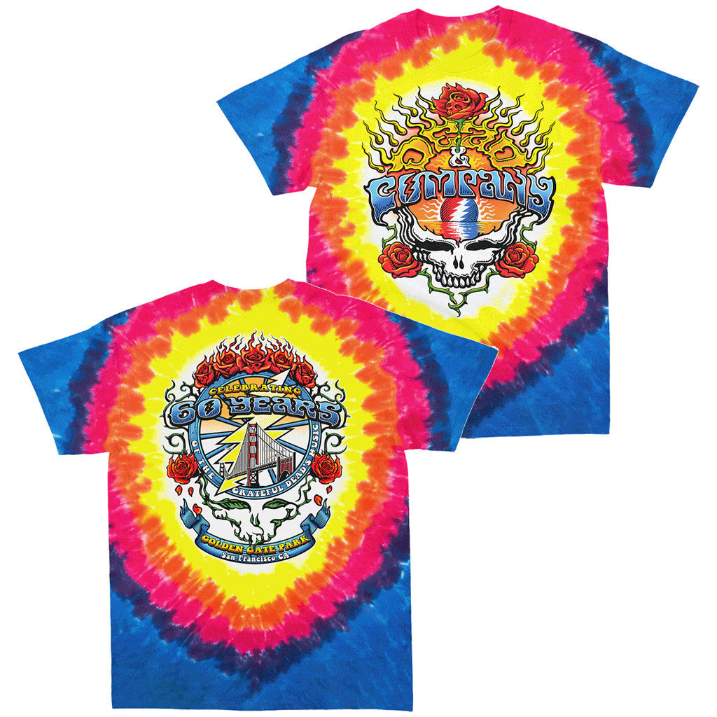 Dead And Company Merch Dead And Company Golden Gate Park Tie Dye T-Shirt Gifts For Friends
