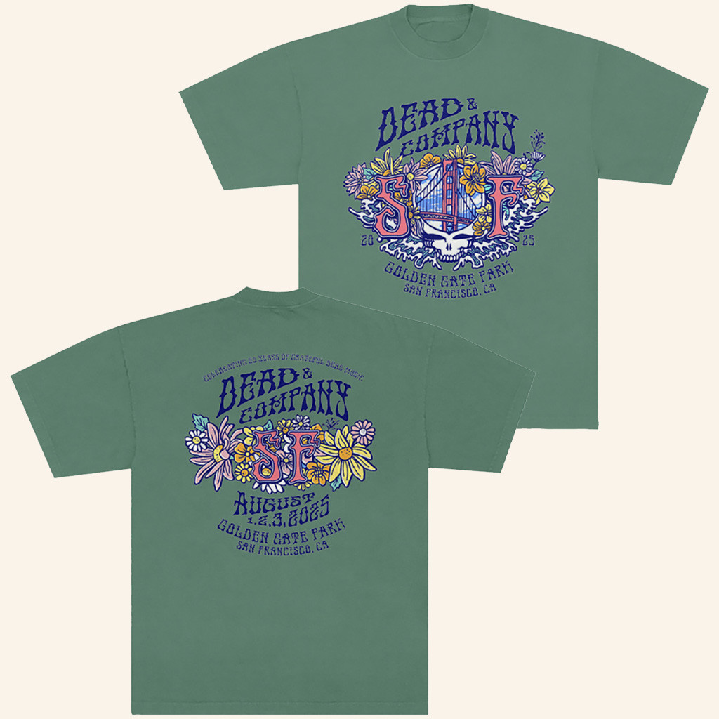 Dead And Company Merch Golden Gate Park Flowers T-Shirt Best Christmas Gifts For Her