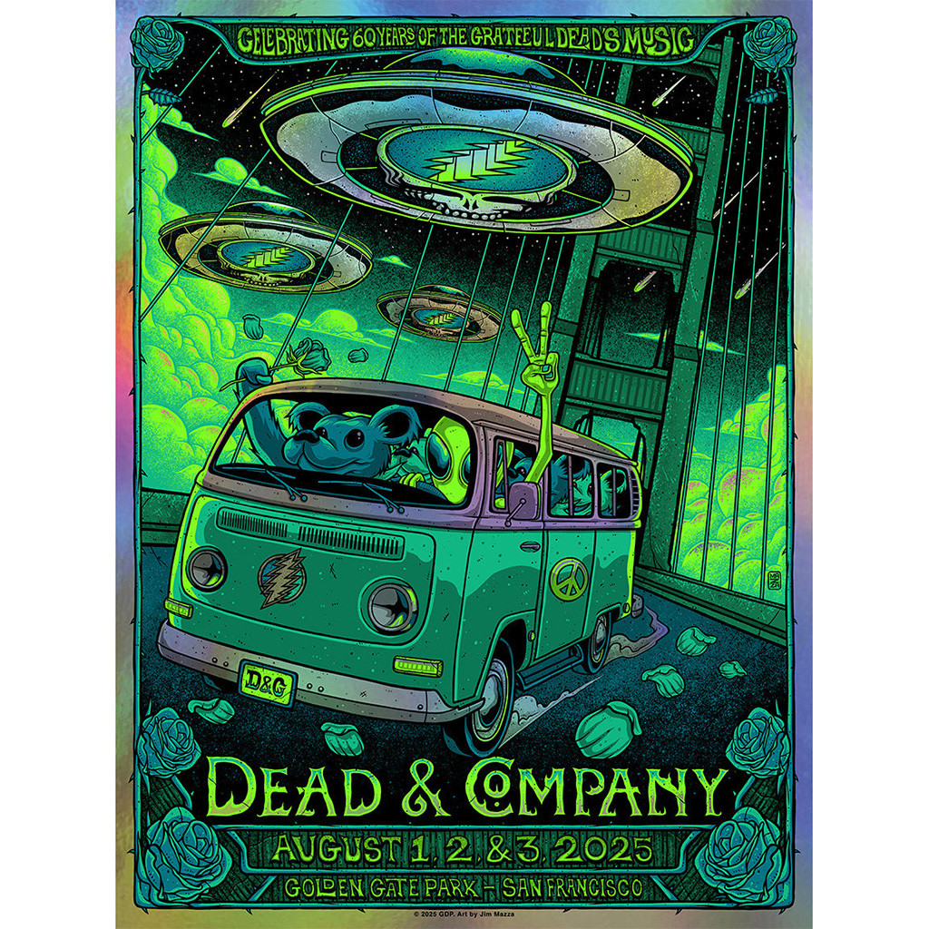 Dead And Company Merch Golden Gate Park Foil Event Poster Best Gifts For Music Lovers Dead And Company Merch Golden Gate Park Foil Event Poster Best Gifts For Music Lovers