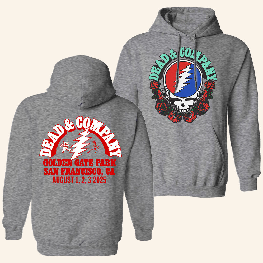 Dead And Company Merch Golden Gate Park Gray Hoodie Best Christmas Gifts For Men Dead And Company Merch Golden Gate Park Gray Hoodie Best Christmas Gifts For Men