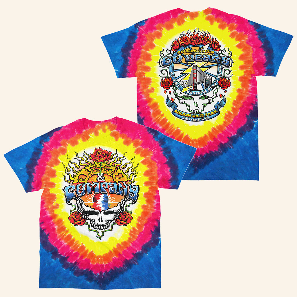Dead And Company Merch Golden Gate Park Tie Dye Tee Shirt Cool Gifts For Rock Music Lovers Dead And Company Merch Golden Gate Park Tie Dye Tee Shirt Cool Gifts For Rock Music Lovers
