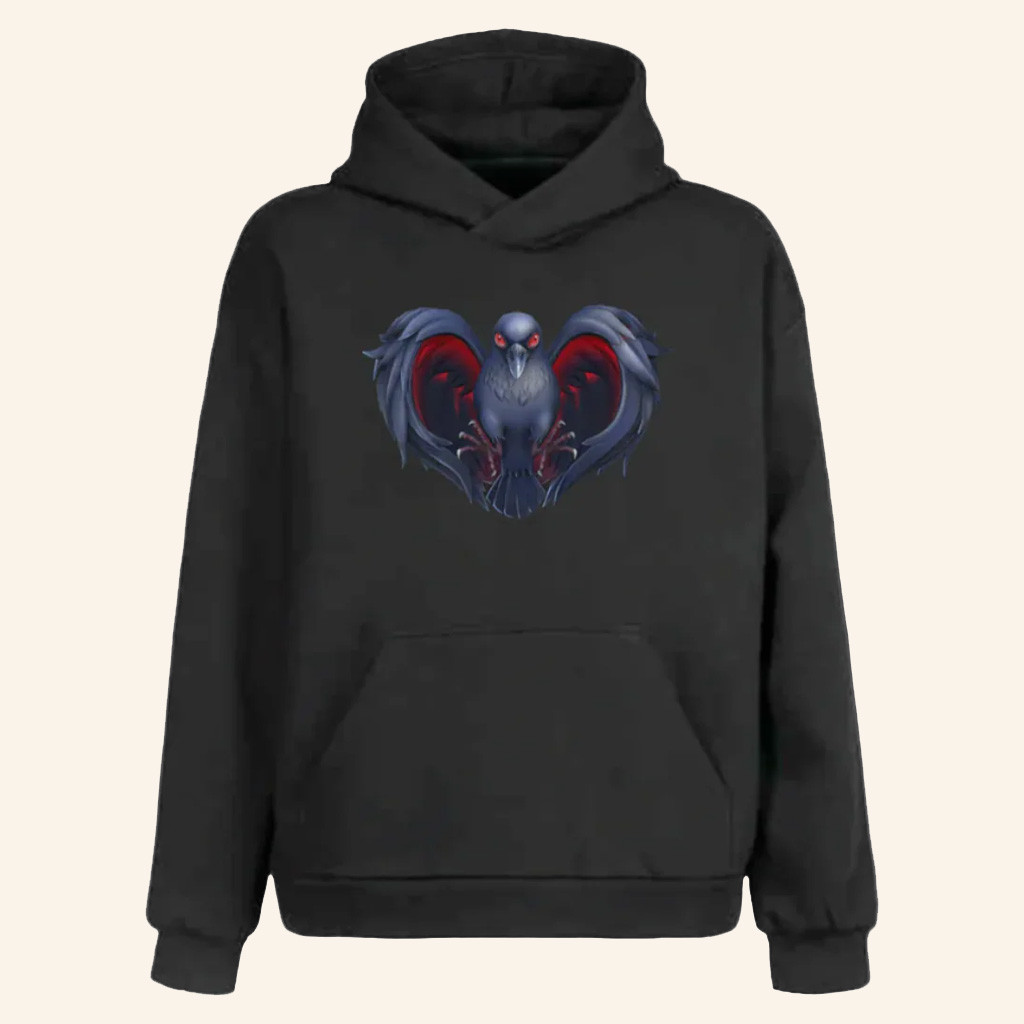 Dead By Daylight Merch Crow Heart Black Hoodie Good Gifts For Brothers Dead By Daylight Merch Crow Heart Black Hoodie Good Gifts For Brothers