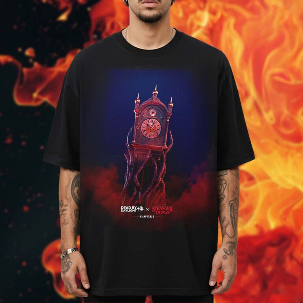 Dead By Daylight x Stranger Things Clocktower Chapter 2 Artwork T-Shirt Fan Merch Gifts For Him